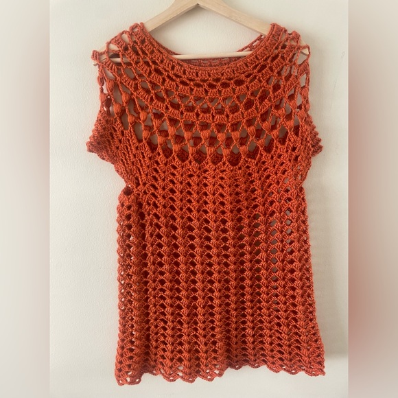 Hand crochet gorgeous sweater size s/m - Picture 2 of 3
